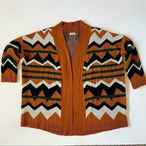 LoveRiche Aztec Tribal Print Southwest Cardigan LG